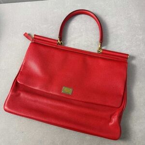 ❌sold❌Authentic Dolce & Gabbana Red Satchel Bag